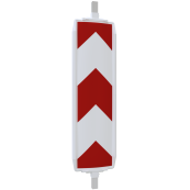 Plastic traffic panel type 40A | film RA2/B, lane divider | on one side from buttom to top | red / white